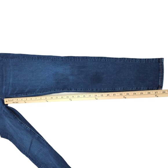 Loft Modern Skinny Crop Jeans Womens Size 28/6 Mid Rise Dark Wash Denim - Picture 5 of 14